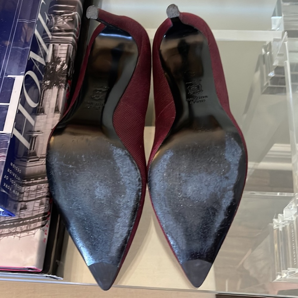 Stuart Weitzman Burgundy Pointed Heels - Picture 4 of 4